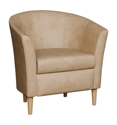 CHARLOTTE 1, křeslo, broušená látka latté